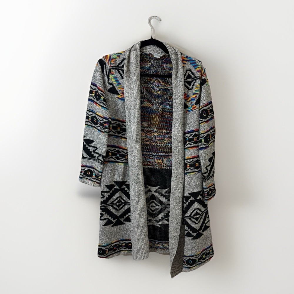 Northern Angel Knit Cardigan Women XL Multicolor Southwest Geometric Aztec *READ